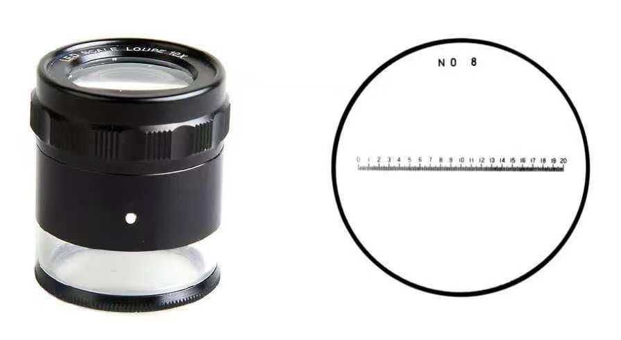 Лупа измерительная L-30 ЛИ-3-10Х с подсветкой