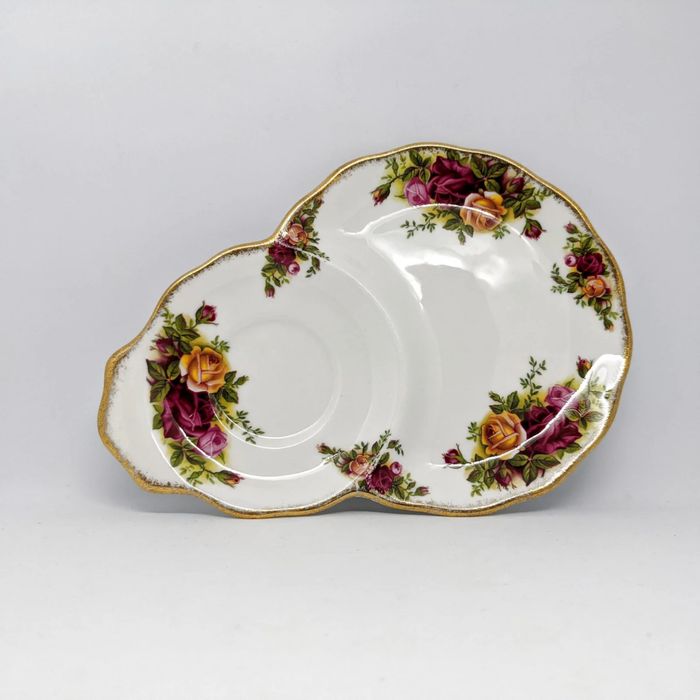 Royal Albert Old country roses тенис сет за кафе с бисквити или кекс