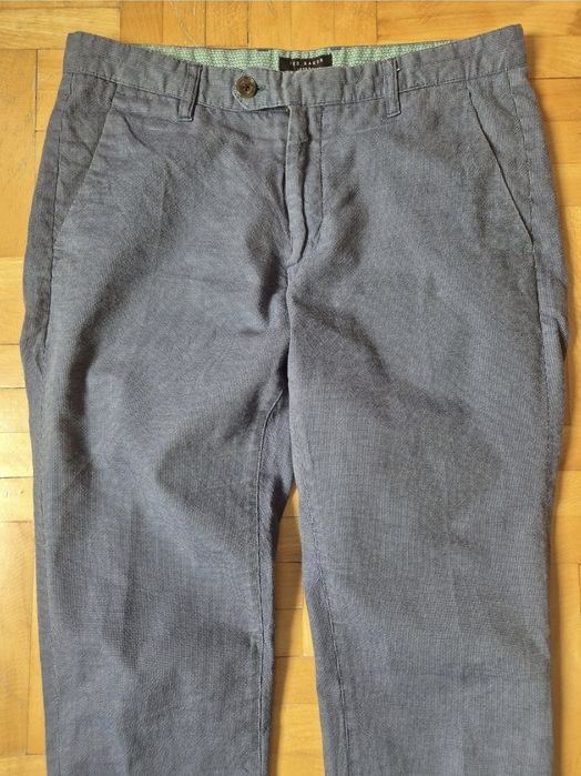 Pantaloni Premium Ted Baker Slim Fit, Din Bumbac Pur, Bărbați - 32L