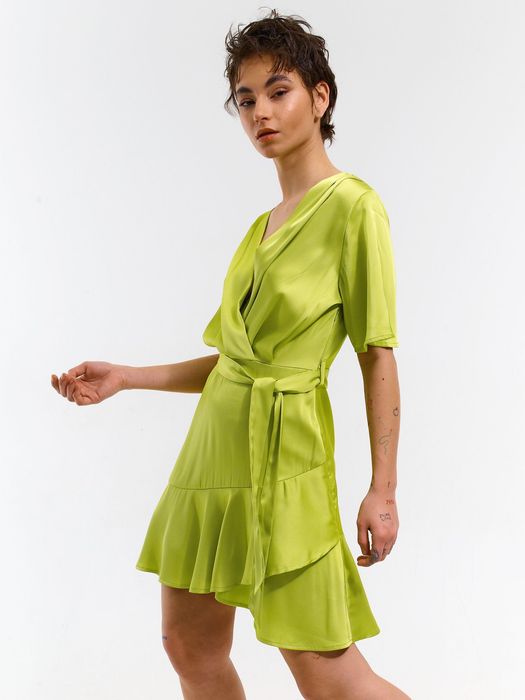 Дамска сатенена рокля