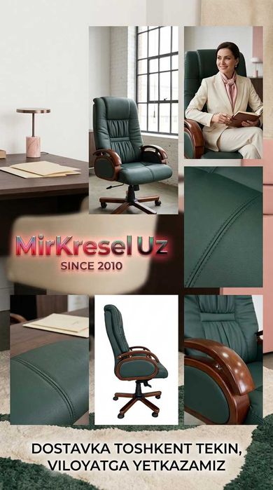 Кресло Офисное В Ташкенте Бука Цена MK-2128 Green Купить Bo'ka Kreslo