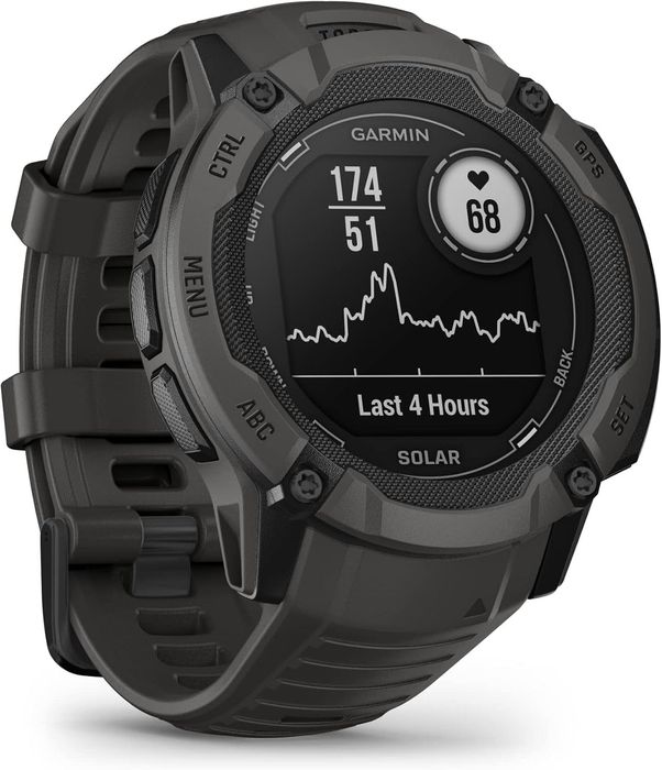 Smartwatch Garmin Instinct 2X Solar, 50mm, GPS, Android/iOS,negru,sigilat