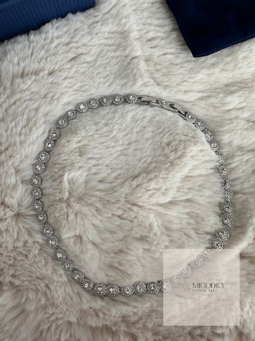 Lantisor/Colier Swarovski Model Angelic Una Silver