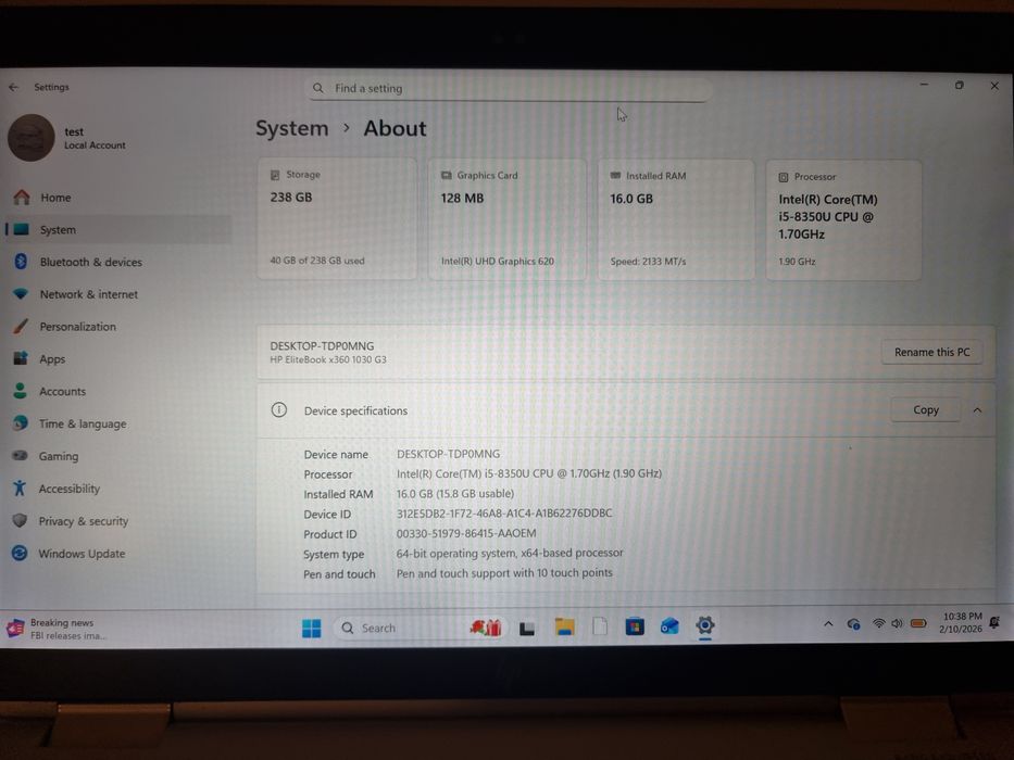 (Rezervat) Hp elitebook x360 g3 laptop tableta 2in1 touchscreen