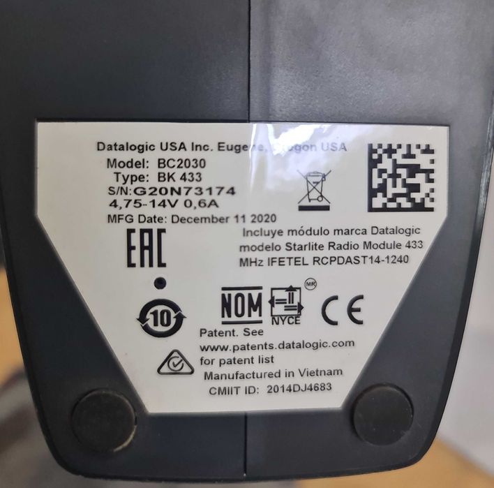 Datalogic BK 433 — cititor coduri de bare, folosit, 500 RON
