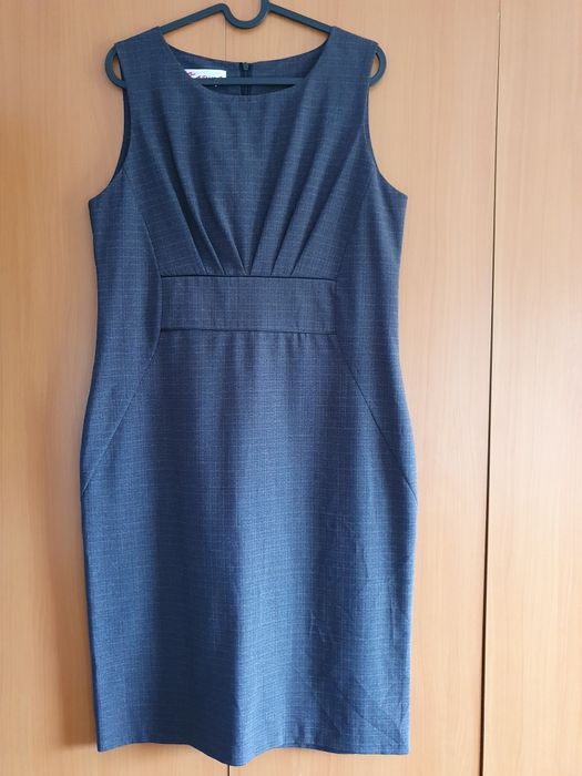 Rochie gri închis office, măsura M