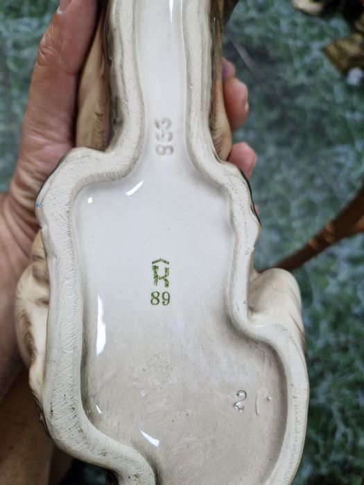 Голяма рядка антикварна порцеланова фигура статуетка куче