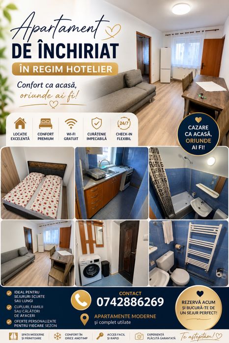 APARTAMENTE LUXOASE ÎN REGIM HOTELIER  Medias - Zona Centrala. Cazare muncitori Mediaș
