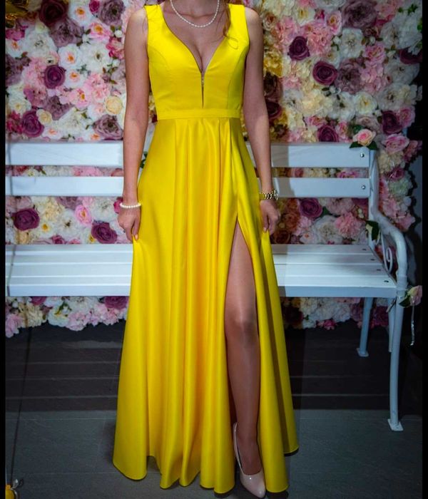 Rochie eleganta de seara din tafta, marimea XS, realizata pe comanda la Ange Atelier