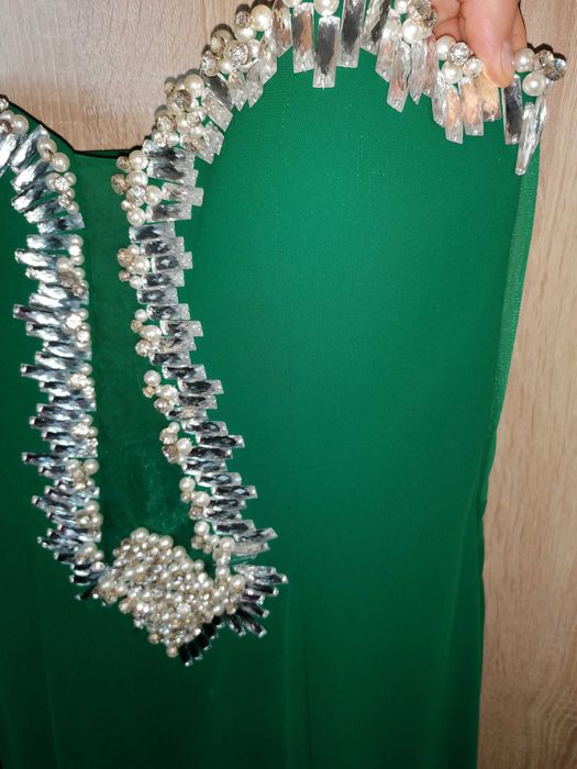 Зелена рокля тип риба