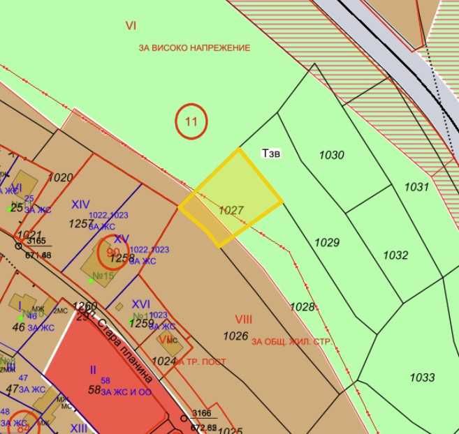 Парцел 1037кв.м за жилищно строителство Кремиковци