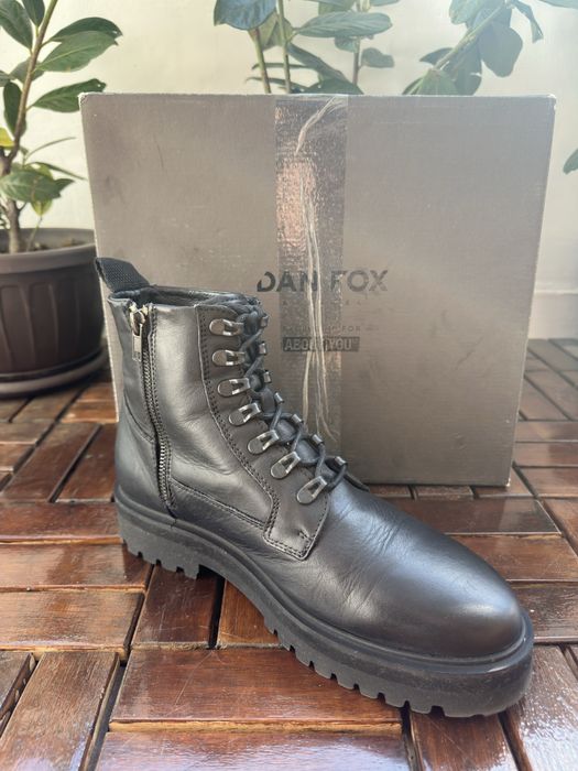 Bocanci cu șireturi „Alen” DAN FOX APPAREL – Negru, mărimea 41