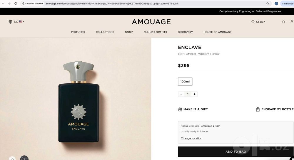 Amouage Enclave, Oud Maracuja, Oud Zarian