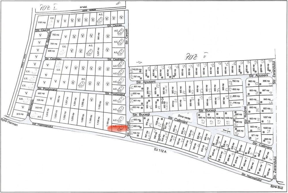Teren intravilan 980 mp cu  utilitati in  Bod Cartier Poiana Craitelor