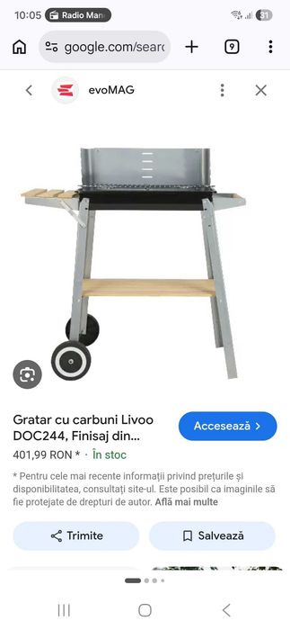 Gratar cu carbuni Livoo - NOU!!!