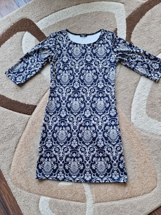 Дамска стилна рокля, размер 38, леопардова рокля размер 36