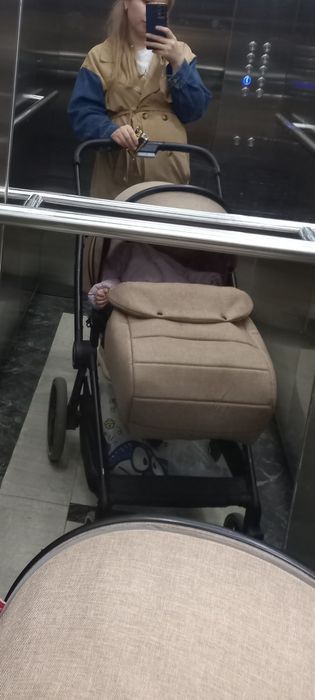 Коляска прогулочная New lux беж.