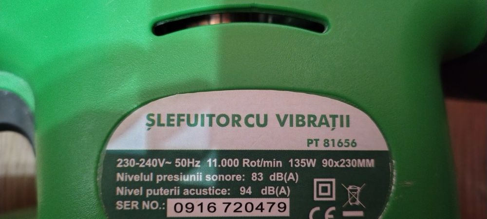 Șlefuitor cu vibratii 135 w, 11.000 rpm, 230v