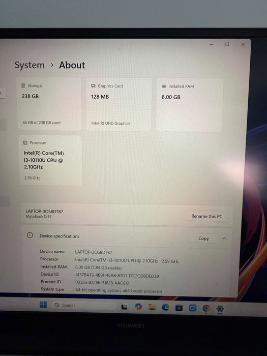 Лаптоп HUAWEI MateBook D15