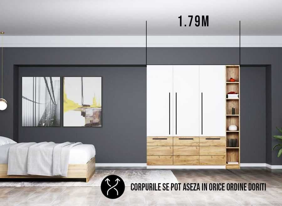Dressing 1.79m / Dulap Dormitor Timea - Transport Gratuit in 4-10 zile