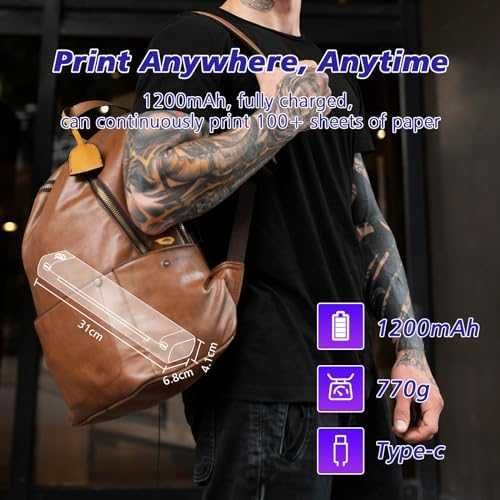 Нов Odaro Bluetooth Термален Принтер за Татуси Портативен Без Мастило