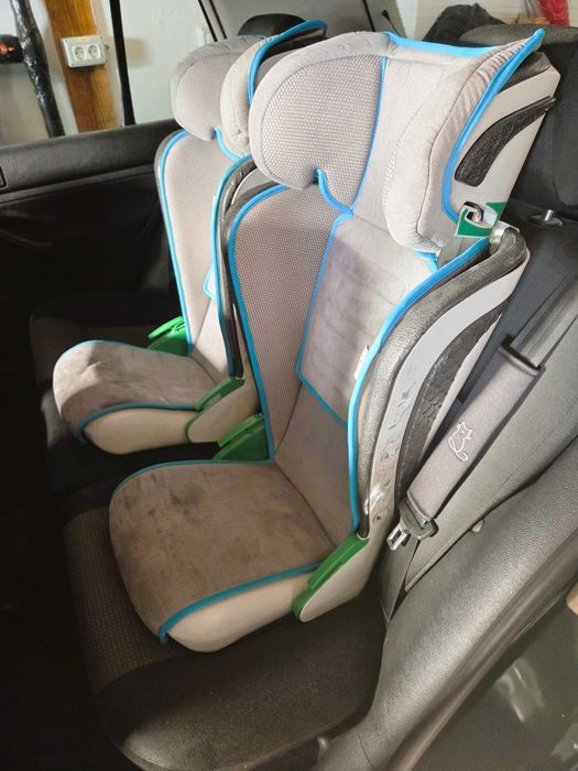 Scaun auto pentru copii Walser Noemi, Reglabil, 100/135 cm, 3-8 ani, 15-25 Kg, Antracit/Albastru