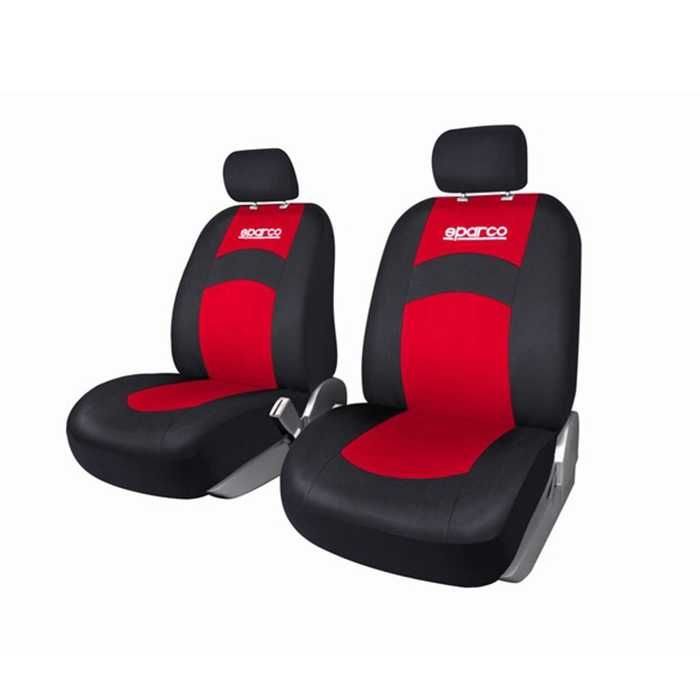 Huse scaun 1+1 Poliester Roșu / Sparco / Dacia/RENAULT/FORD/HONDA