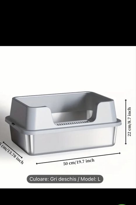 Dulap litiera + litiera inox mare SHAW