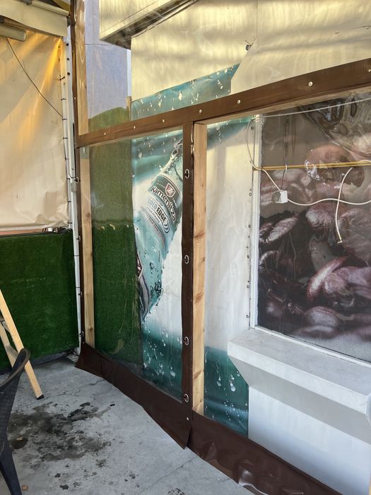 Ветроупорни завеси,тенти,бризнети,сенници,перголи,винил,кристал.