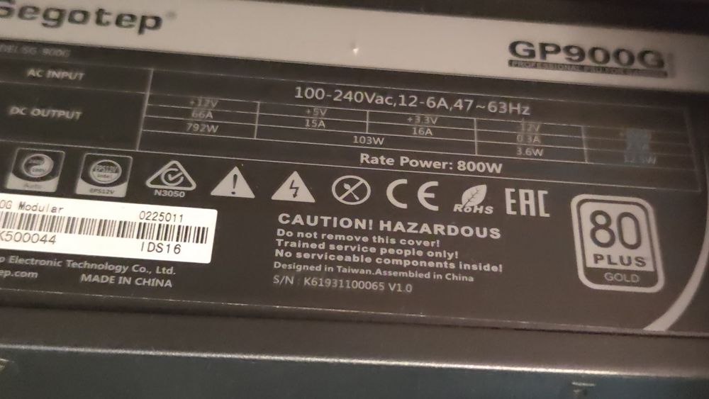 Sursa modulara 800W Segotep GP900G