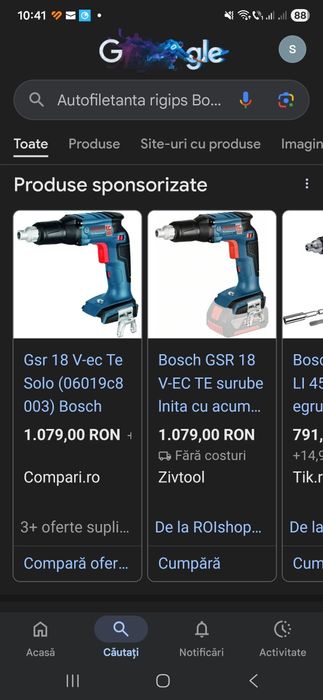 Autofiletanta rigips Bosch GSR 18-V-EC-TE