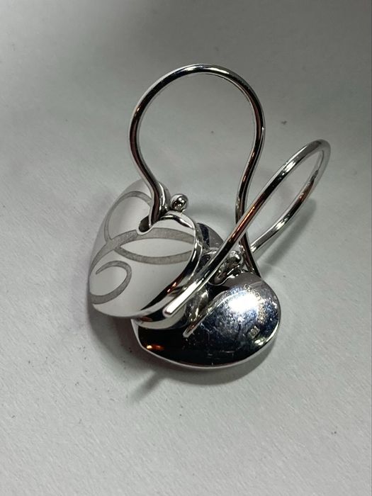 Cercei aur alb Chopard