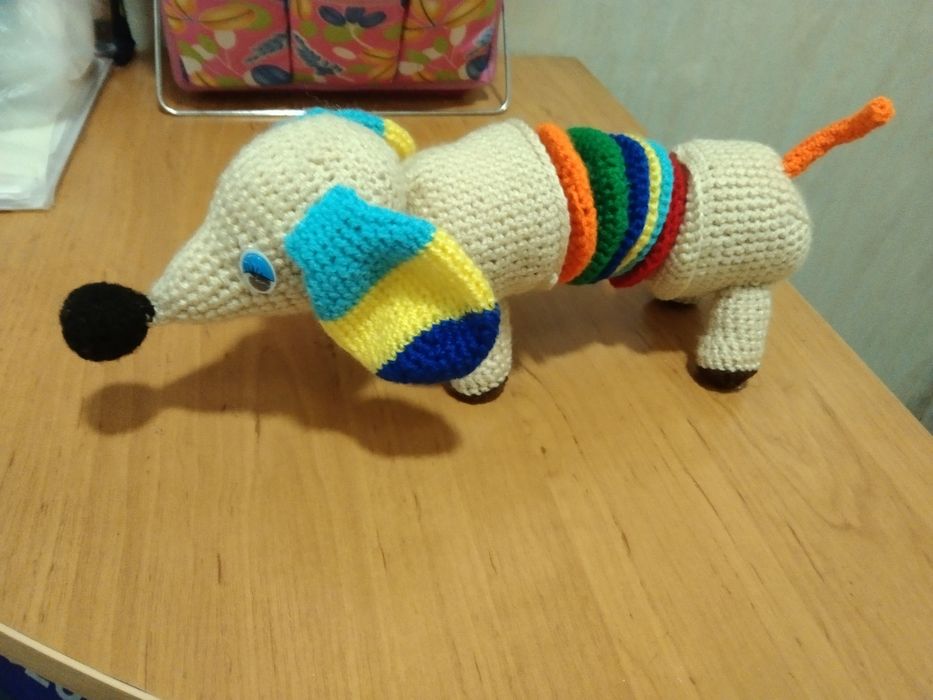 Радужная собачка - гармошка