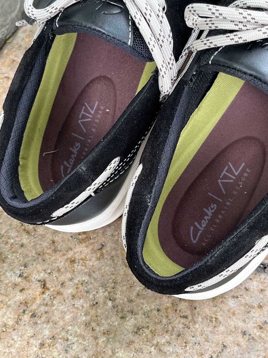 Кожаные туфли-мокасины мужские, черные Clarks ATL GO (39-44)