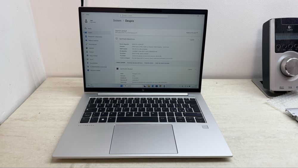 HP Elitebook 845 G10 Ryzen 5 PRO 7540u/ 16 Gb DDR5/ Baterie 8 ore