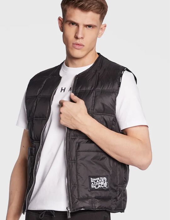 Vestă ,bărbat, John Richmond Negru Regular Fit - L (ca nouă)