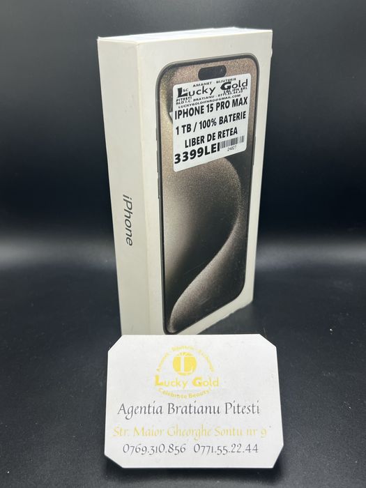 Iphone 15 pro max 1 tb 100% baterie cod 24027