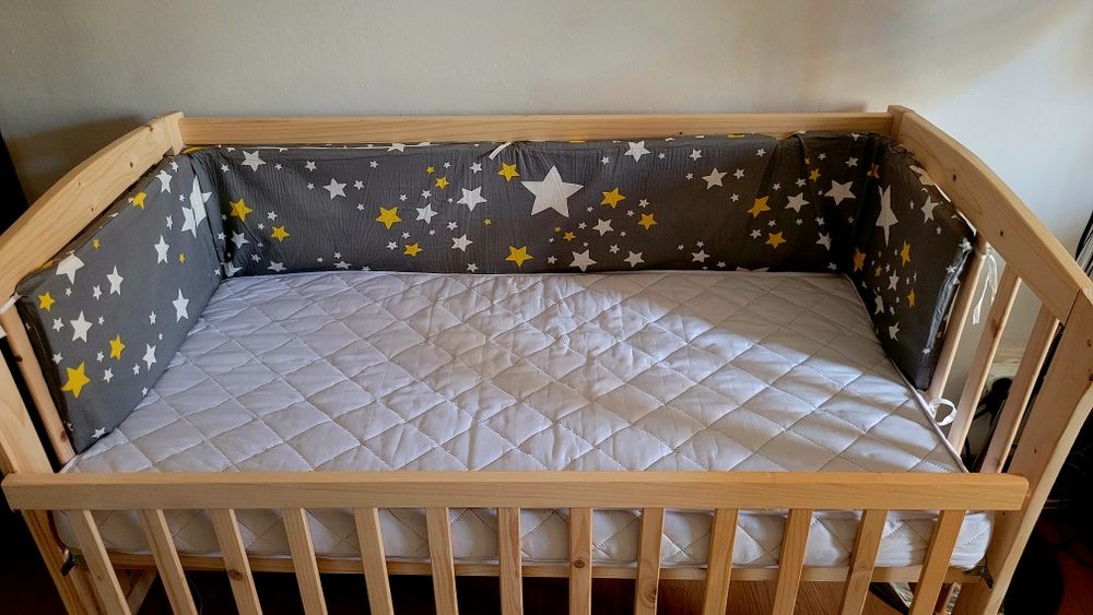 Pătuț bebe plus saltea microfibre