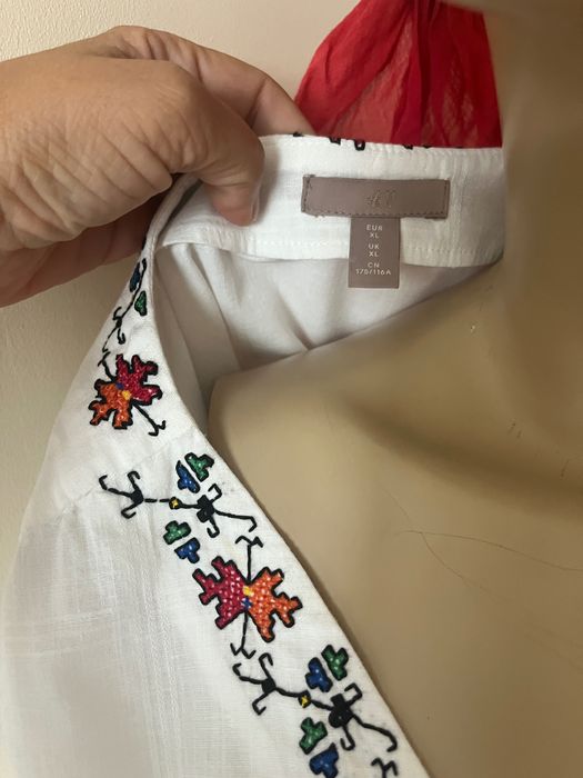Дамска риза с ръчна бродерия шевица размер ХЛ , XL, H&M