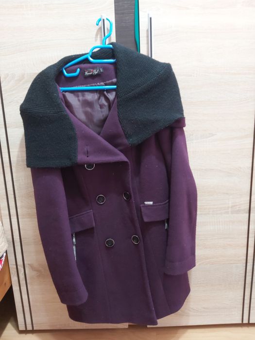 Palton Mov pana în talie