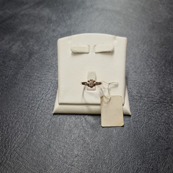 Кольцо Золотое Розочка с Бриллиантами