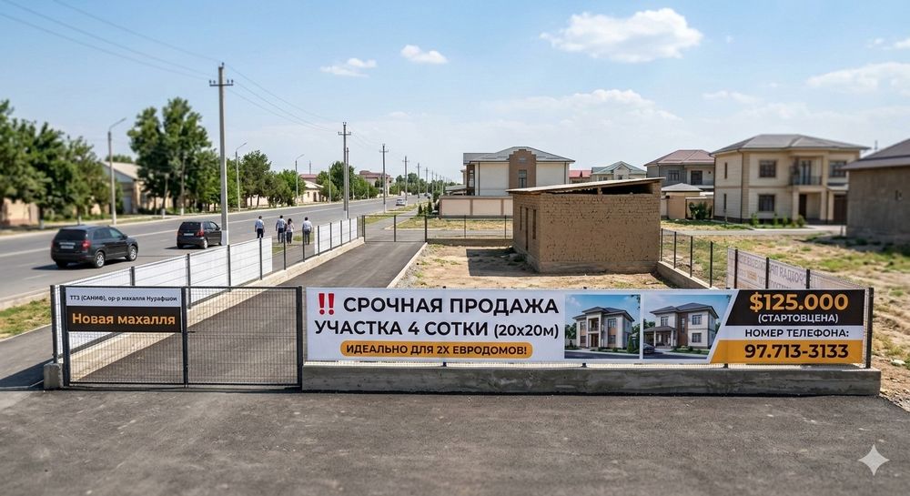ТТЗ(Саниф)! Новая махалля НУРАФШОН! Срочная продажа! Тезкор сотув!
