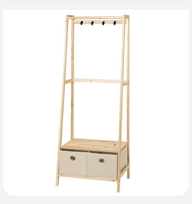 Закачалка за дрехи с 2 текстилни кутии