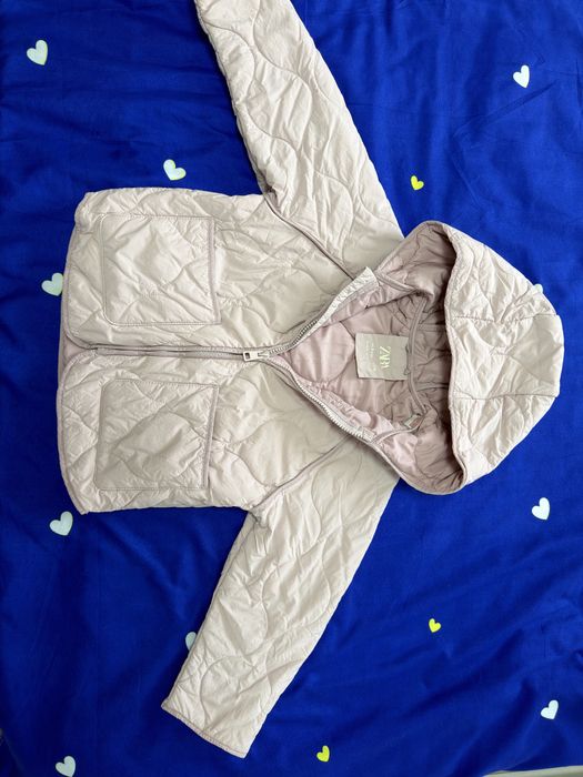 Geacă matlasată ZARA Kids - Mărimea 6 ani (116 cm) - Roz pudră
