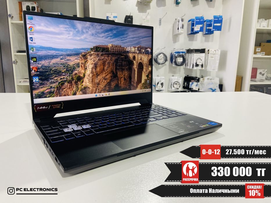 Рассрочка! Asus TUF Gaming A15 - Core i5-12500H/16Gb/SSD 512Gb/RTX3050