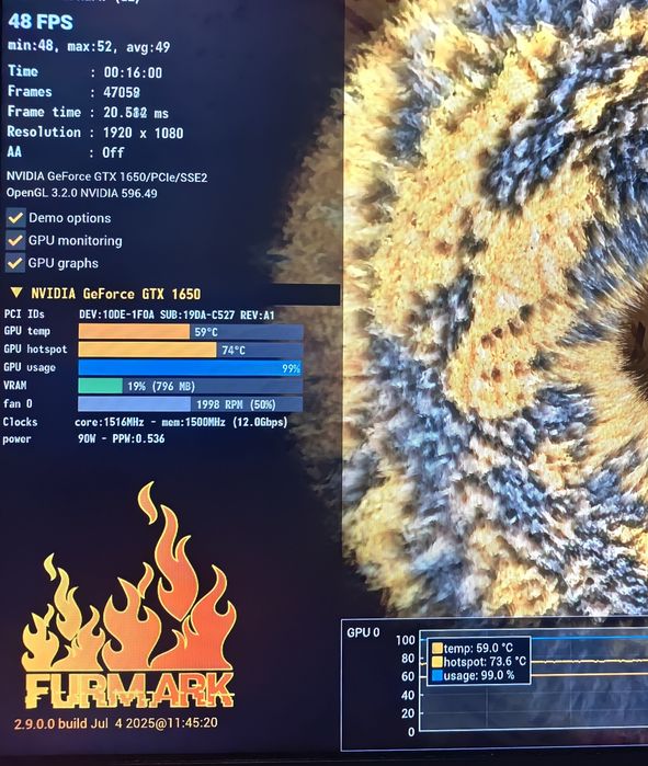 GTX1650 Zotac, 4gb GDDR6