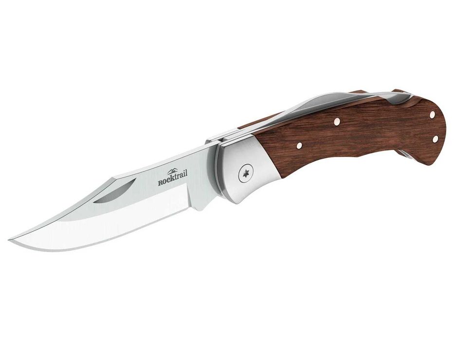 Cuțit briceag cu maner lemn cu teaca, nou sigilat realizat in Germania