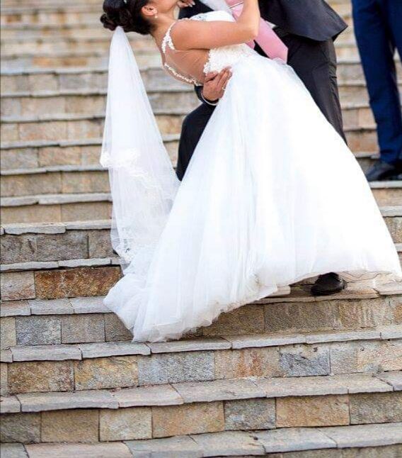 Сватбена рокля + обръч