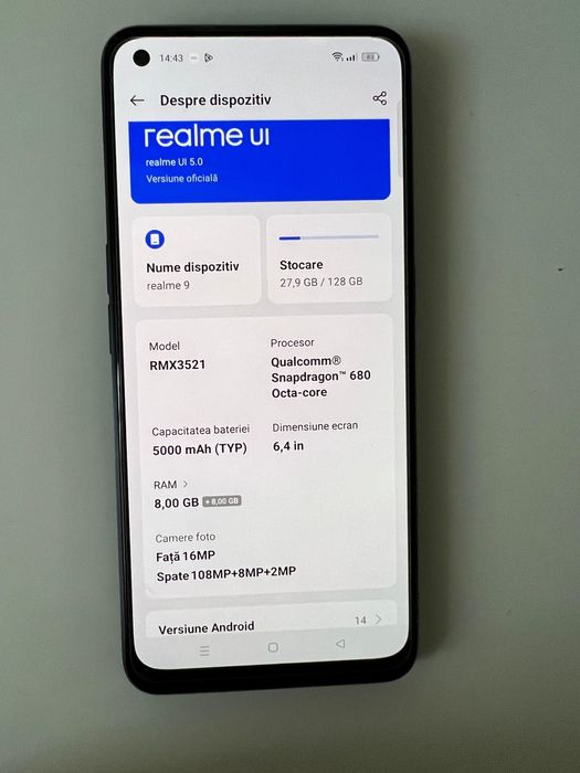 Telefon Realme 9 in stare foarte buna