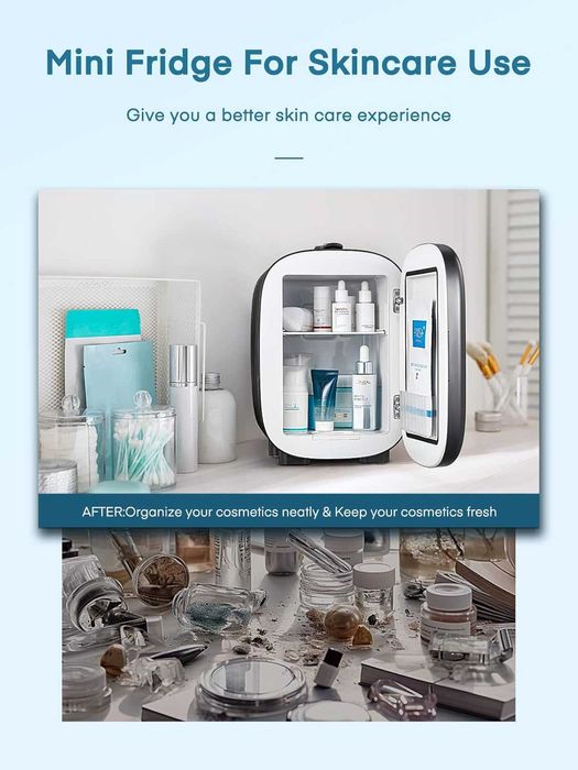 Mini frigider portabil FOHERE, frigider mic de 5 litri/6 cutii